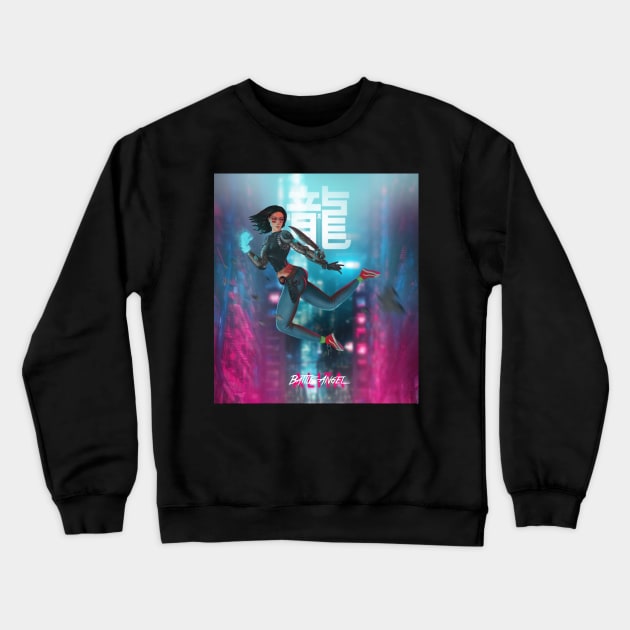 Battle.Angel Crewneck Sweatshirt by kobalt7